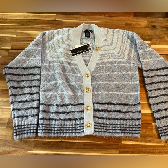 NWT Design 365 Blue Combo Cardi - Picture 10 of 10